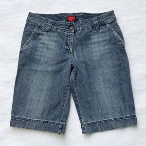 VINTAGE Y2K Bermuda Jean Shorts Size 17 Blue Mossimo Denim Jorts 90s Women’s EUC